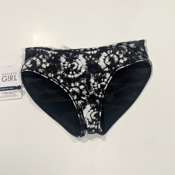 Athleta Girl Reversible Camo Tie Dye Bikini Bottom NWT - Picture 1 of 4
